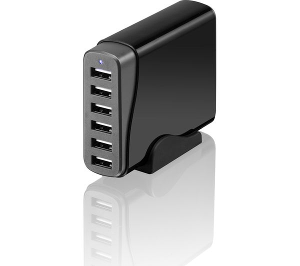 SANDSTROM SMA6BK17 8A 6-ports USB Charger - 1 m