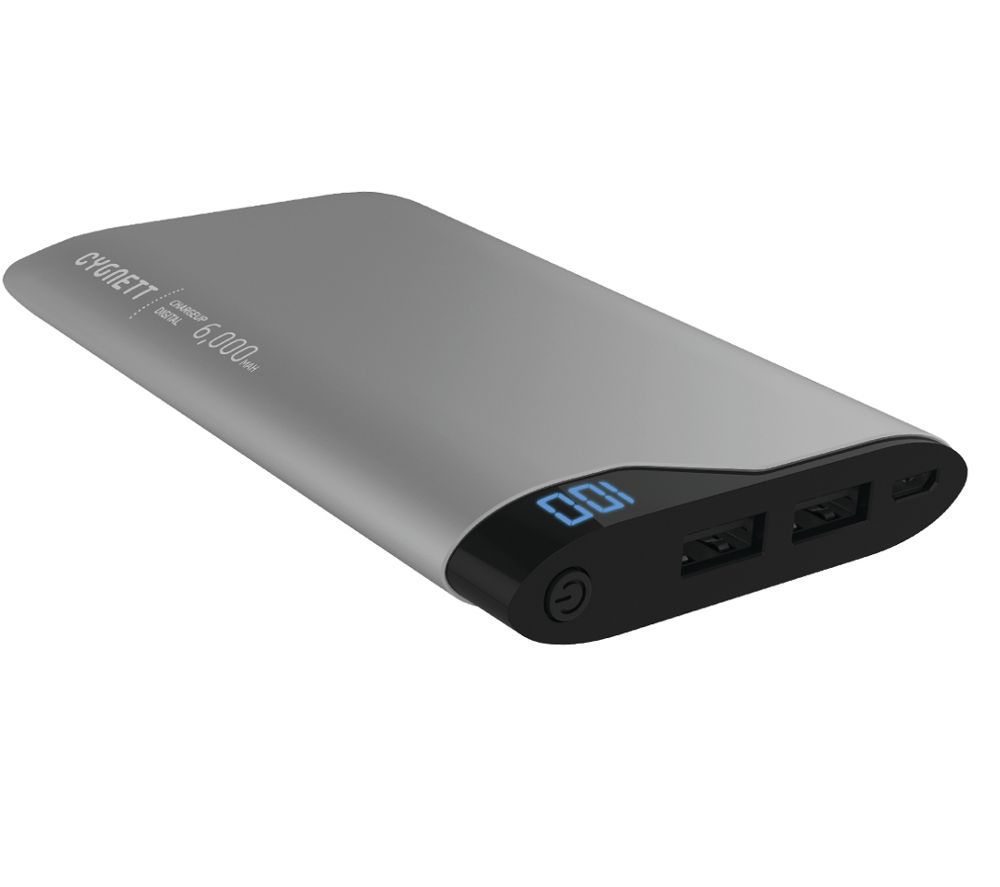 CYGNETT ChargeUp Portable Power Bank - Space Grey, Grey